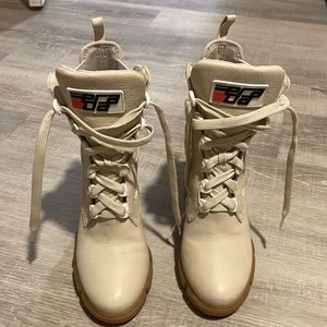 Prada Leather Lace up Boots